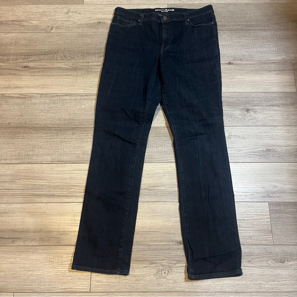 DKNY Women’s Dark Blue SoHo Skinny Jeans Y2K 12 Stretch Denim Mid Rise Casual